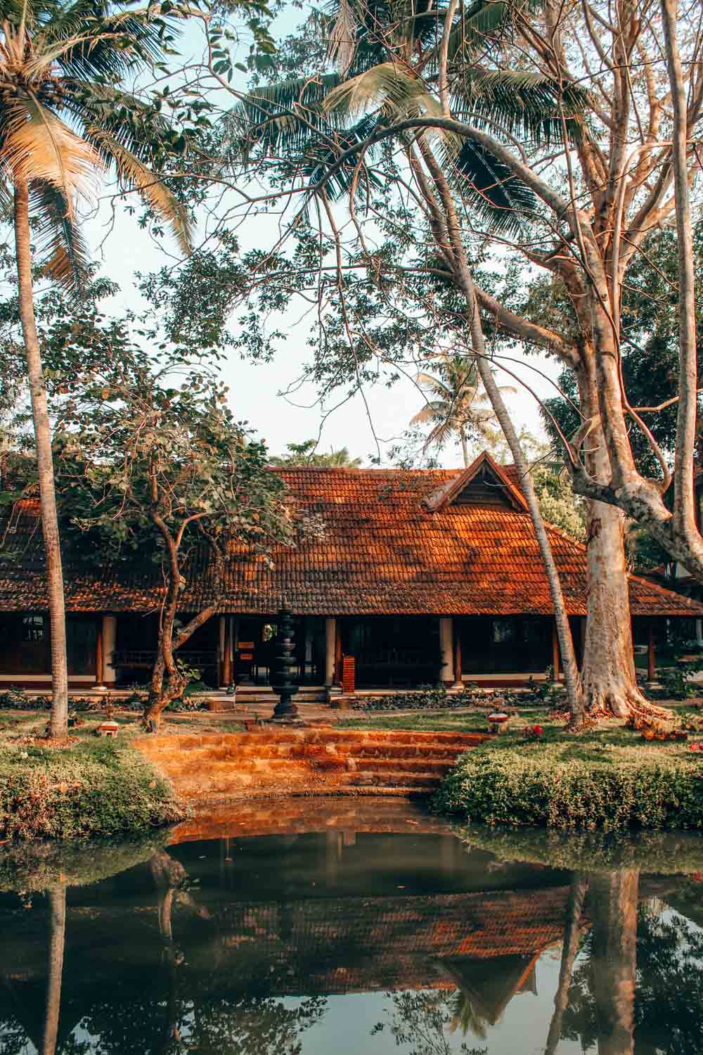 beautiful villas during golden hour